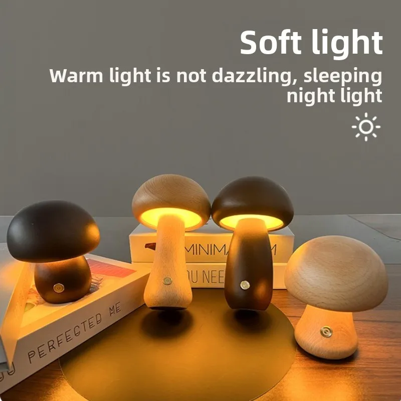 INS LED Night Light with Touch Switch Wooden Cute Mushroom Bedside Table Lamp for Bedroom Childrens Room Sleeping Night Lamps
INS LED Night Light with Touch Switch Wooden Cute Mushroom Bedside Table Lamp for Bedroom Childrens Room Sleeping Night Lamps