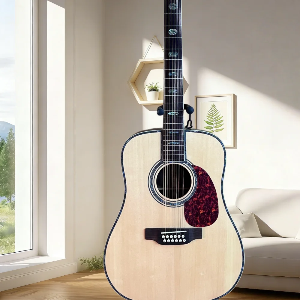 41Inch D45 Series 12String Acoustic Guitar Solid Top Simple Design Rosewood Neck Picea Asperata Body Clear Timbre Free Shipping
41Inch D45 Series 12String Acoustic Guitar Solid Top Simple Design Rosewood Neck Picea Asperata Body Clear Timbre Free Shipping