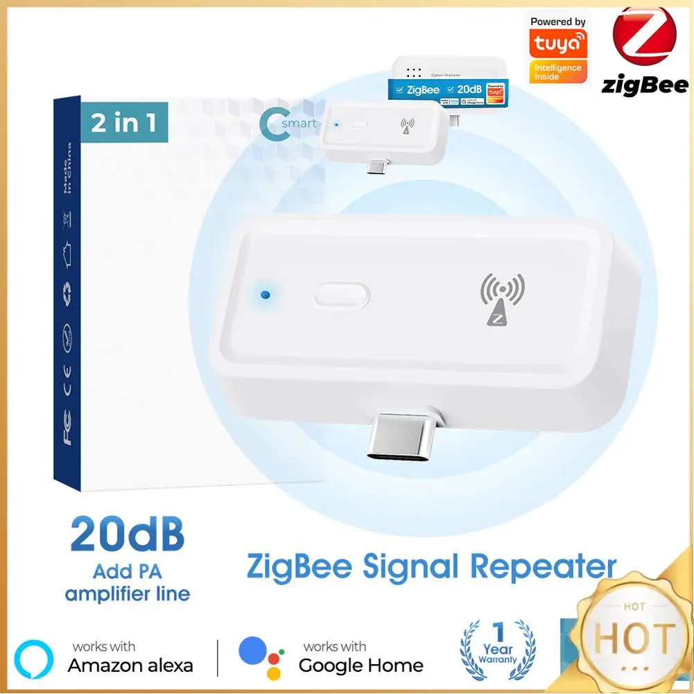 ZigBee Signal Repeater Works with ZigBee Gateway Hub Type C Wireless Extender Repeater Work for Alexa Google Home
ZigBee Signal Repeater Works with ZigBee Gateway Hub Type C Wireless Extender Repeater Work for Alexa Google Home