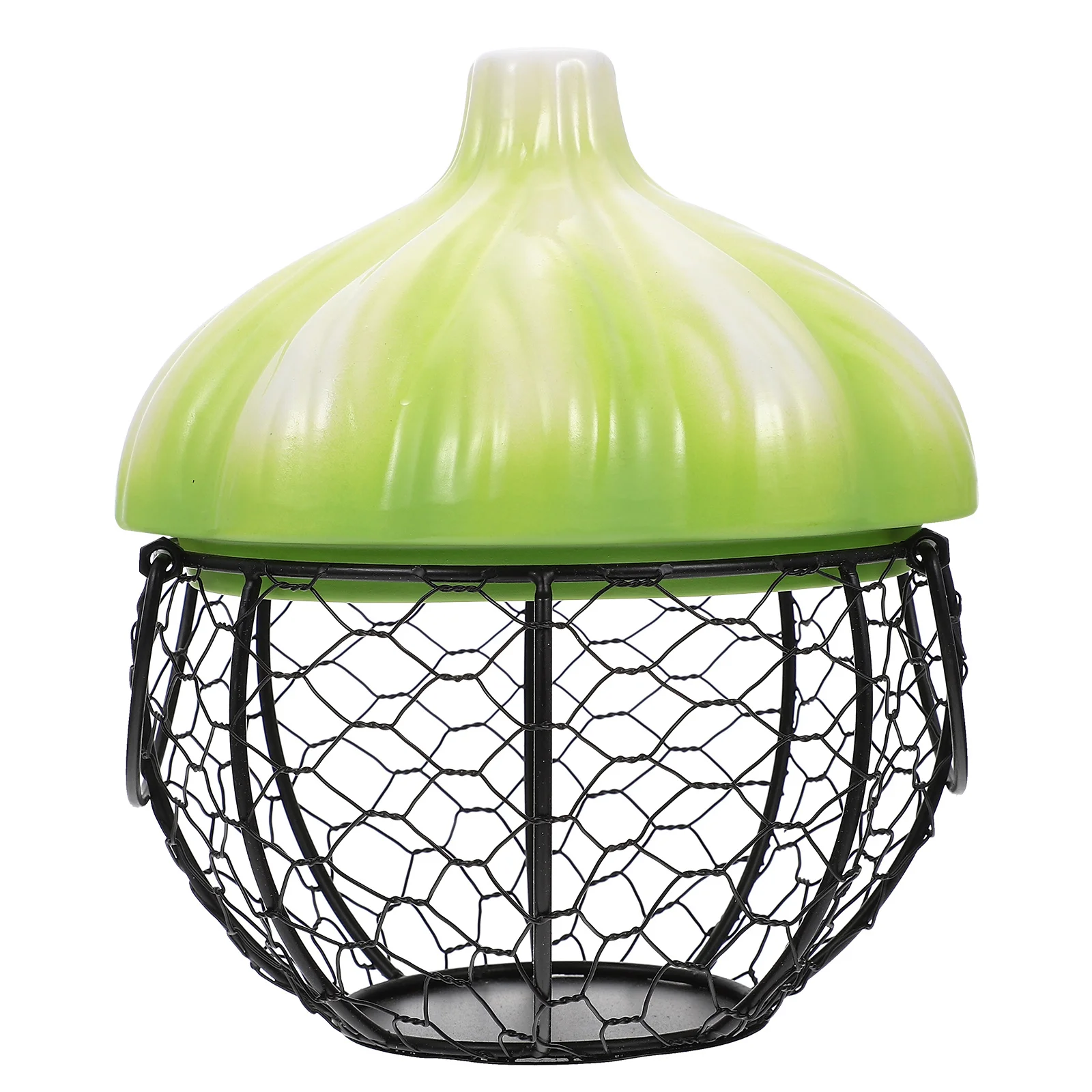 Ginger Garlic Basket Iron Egg Container with Ceramic Lid Countertop Organizer Decorative Desktop Egg Holder for Kitchen
Ginger Garlic Basket Iron Egg Container with Ceramic Lid Countertop Organizer Decorative Desktop Egg Holder for Kitchen