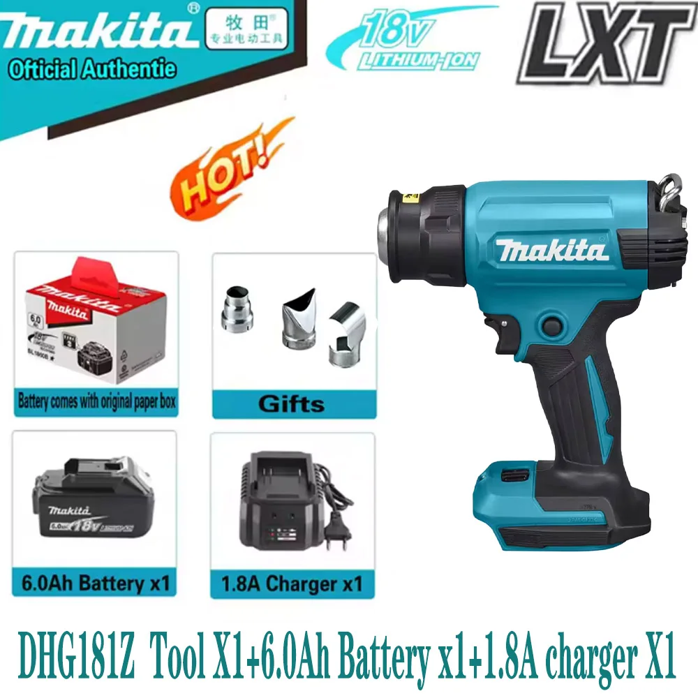 Makita 18V Li-ion Tool Battery Cordless Heat Gun Shrink Wrapping Electric Tool Hot Air Gun Hair Dryer Soldering Thermal Blower
Makita 18V Li-ion Tool Battery Cordless Heat Gun Shrink Wrapping Electric Tool Hot Air Gun Hair Dryer Soldering Thermal Blower