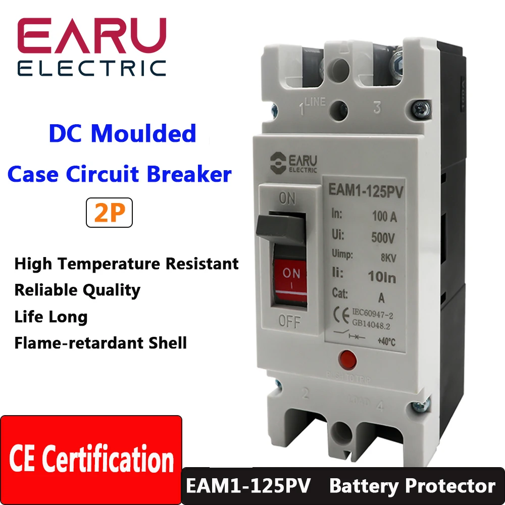 EAM1-125PV 2P DC Литой чехол выключатель цепи, переключатель солнечной батареи, главный переключатель питания автомобиля
EAM1-125PV 2P DC Литой чехол выключатель цепи, переключатель солнечной батареи, главный переключатель питания автомобиля