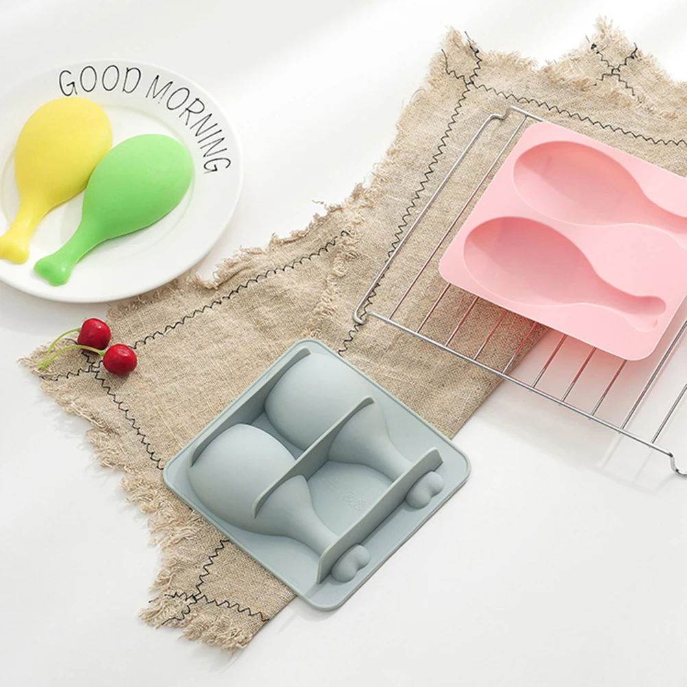 2 Pcs Baking Shaped Fondant Moulds Silicone Molds for Mousse Cakes Chicken Leg Handmade Soap
2 Pcs Baking Shaped Fondant Moulds Silicone Molds for Mousse Cakes Chicken Leg Handmade Soap