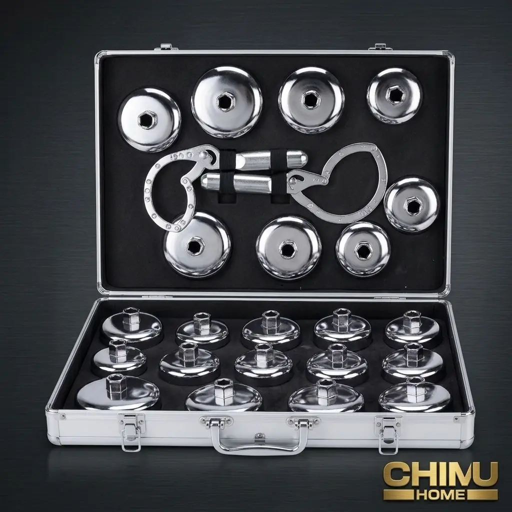 【CHIMU HOME】 27-Piece for Cap Type Oil Filter Wrench Set for Universal Auto Repair for Professional Service Spanner Kit
【CHIMU HOME】 27-Piece for Cap Type Oil Filter Wrench Set for Universal Auto Repair for Professional Service Spanner Kit