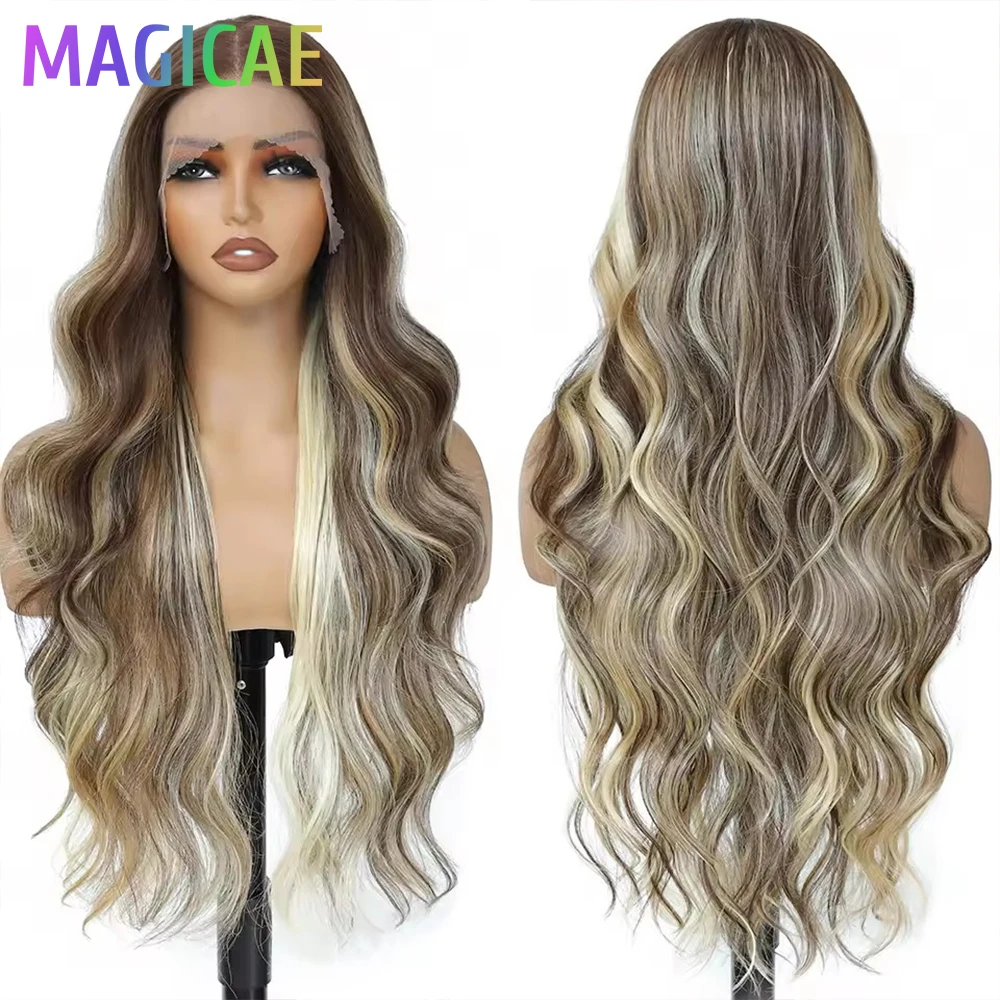 30Inches 13x4 Lace Frontal Heat Resistant Bio Synthetic Body Wave Wigs Ombre Blond 613 Swiss Transparent Lace Lace Front Wigs
30Inches 13x4 Lace Frontal Heat Resistant Bio Synthetic Body Wave Wigs Ombre Blond 613 Swiss Transparent Lace Lace Front Wigs