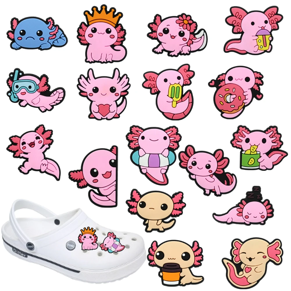 New 17pcs Pink Blue Cartoon Salamander Series PVC Shoe Accessories Fit with Hole wristbands DIY Shoe Decorations Detachable Gift
New 17pcs Pink Blue Cartoon Salamander Series PVC Shoe Accessories Fit with Hole wristbands DIY Shoe Decorations Detachable Gift