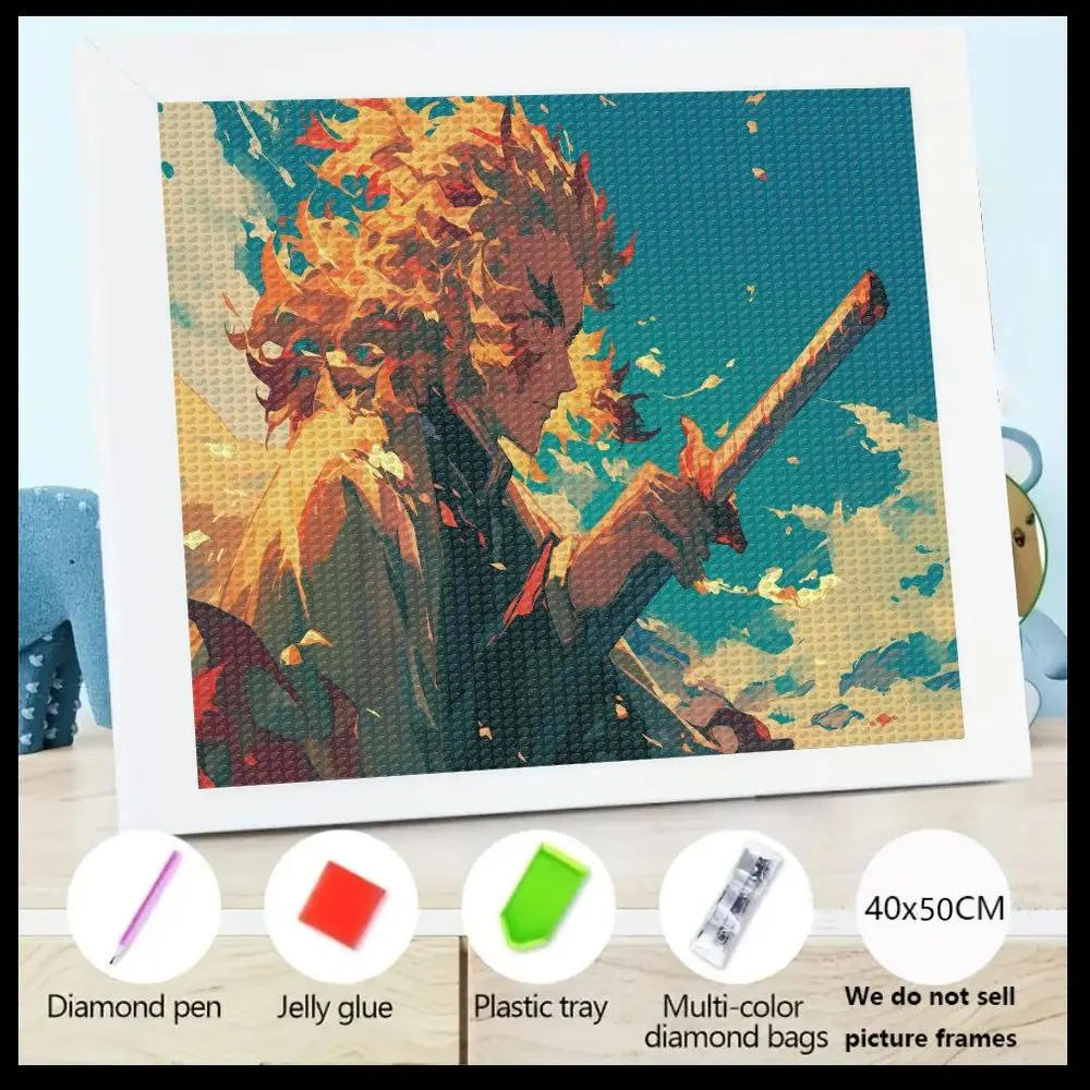 5D DIY Набор для алмазной живописи 40x50 см Персонаж огненных волос с мечом Бирюзовое белое небо Разбросанные элементы Набор для рукоделия, включает розовый D
5D DIY Набор для алмазной живописи 40x50 см Персонаж огненных волос с мечом Бирюзовое белое небо Разбросанные элементы Набор для рукоделия, включает розовый D