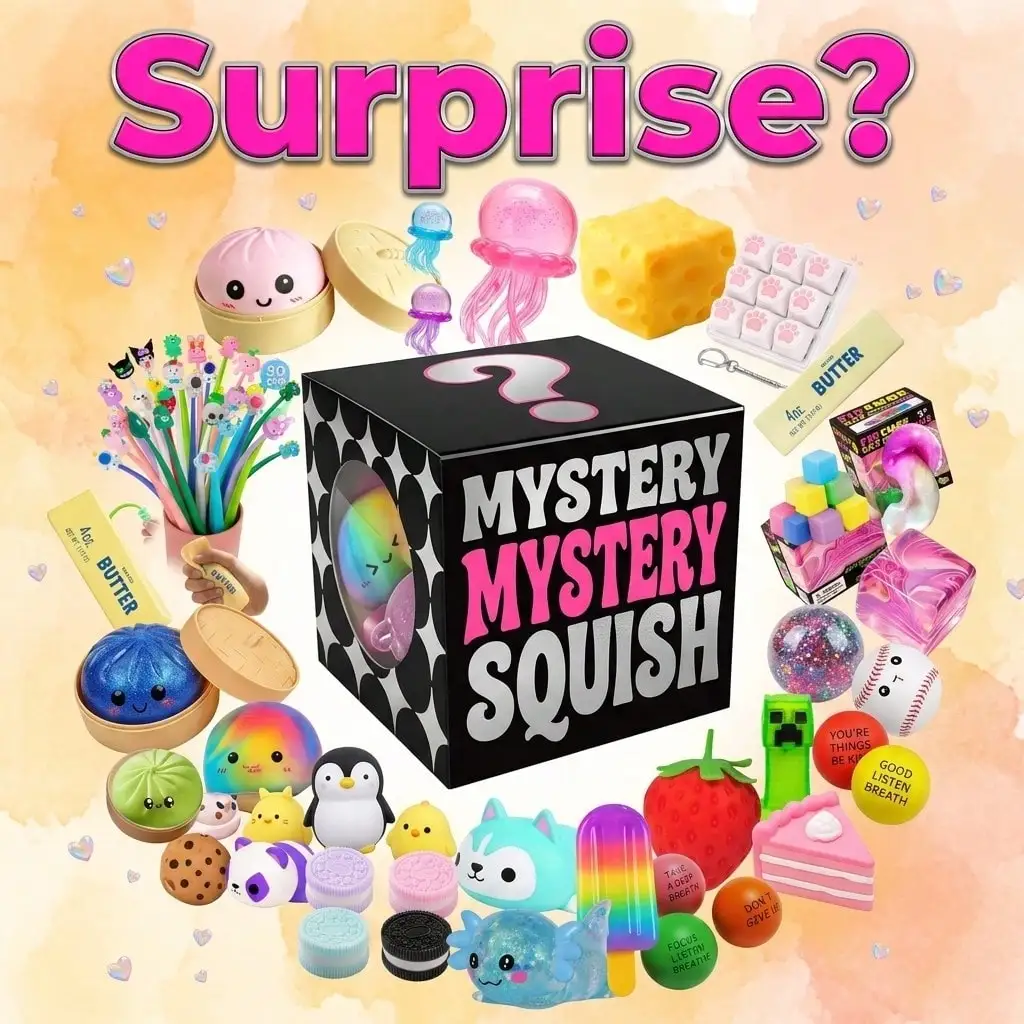 TOT 2026 Surprise Mystery Squish Box, Mixed Food & Cute Animal Soft Squeeze Anxiety Relief Toy, All Ages Collectible Surprise Holiday Gift Pack
TOT 2026 Surprise Mystery Squish Box, Mixed Food & Cute Animal Soft Squeeze Anxiety Relief Toy, All Ages Collectible Surprise Holiday Gift Pack