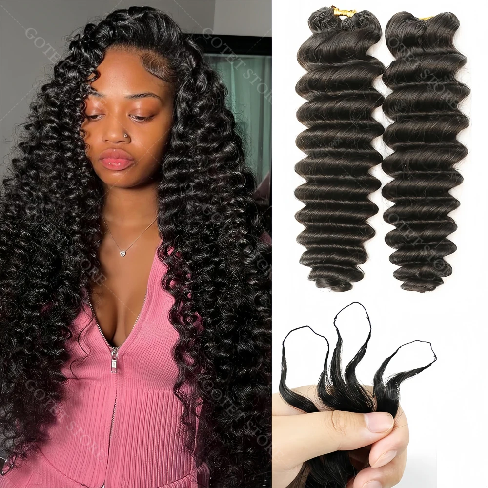 Натуральные волосы Deep Wave для плетения крючком: невидимые микро-петли, необработанные, легкие, предварительно разделенные, для создания причесок.
Натуральные волосы Deep Wave для плетения крючком: невидимые микро-петли, необработанные, легкие, предварительно разделенные, для создания причесок.