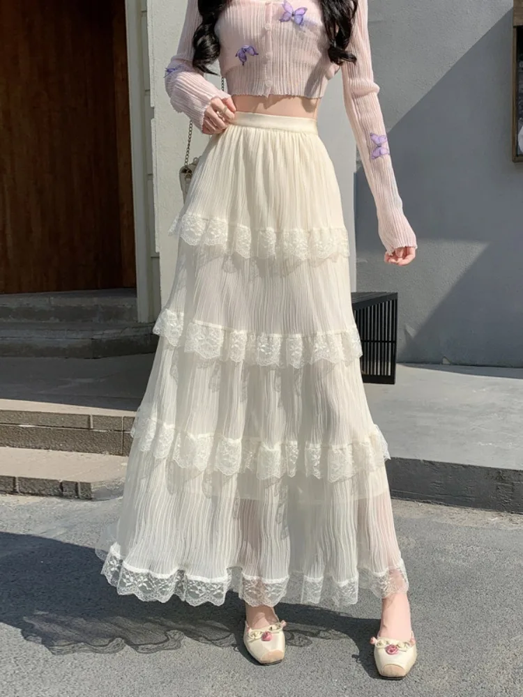 Весна 2024, юбка-миди трапециевидной формы с высокой талией, женская кружевная юбка Me Fairy Cake f, маленький размер, висящее платье, корейский Sle
Весна 2024, юбка-миди трапециевидной формы с высокой талией, женская кружевная юбка Me Fairy Cake f, маленький размер, висящее платье, корейский Sle