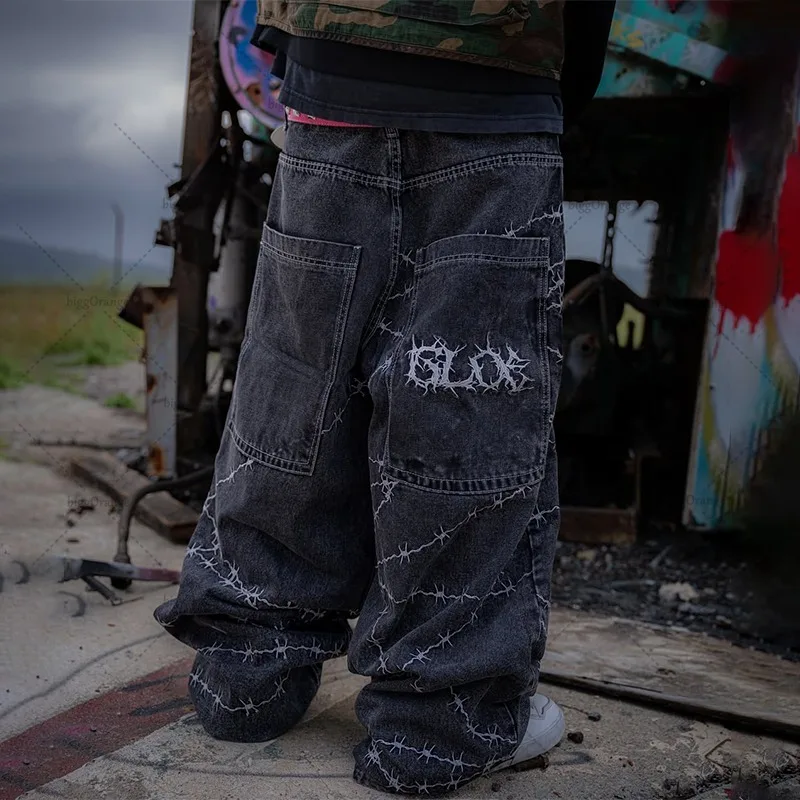2025 модные брендовые уличные брюки мужские готические Harajuku с шипами и буквами ретро мешковатые джинсы женские Y2K повседневные широкие брюки с низкой талией
2025 модные брендовые уличные брюки мужские готические Harajuku с шипами и буквами ретро мешковатые джинсы женские Y2K повседневные широкие брюки с низкой талией