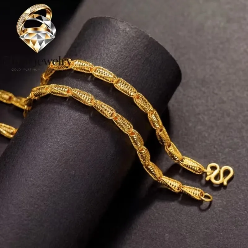 Elnar Jewelry Luxury 24K 9999 Pure Gold real gold Men's Wheat Ring Necklace
Elnar Jewelry Luxury 24K 9999 Pure Gold real gold Men's Wheat Ring Necklace