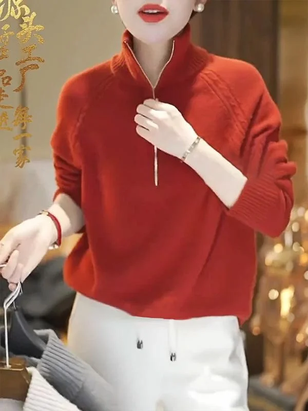 Женский вязаный свитер Ele Orange с высоким воротником на молнии, весенне-осенний, с длинным рукавом, базовый слой, супероблегающий, в корейском стиле
Женский вязаный свитер Ele Orange с высоким воротником на молнии, весенне-осенний, с длинным рукавом, базовый слой, супероблегающий, в корейском стиле