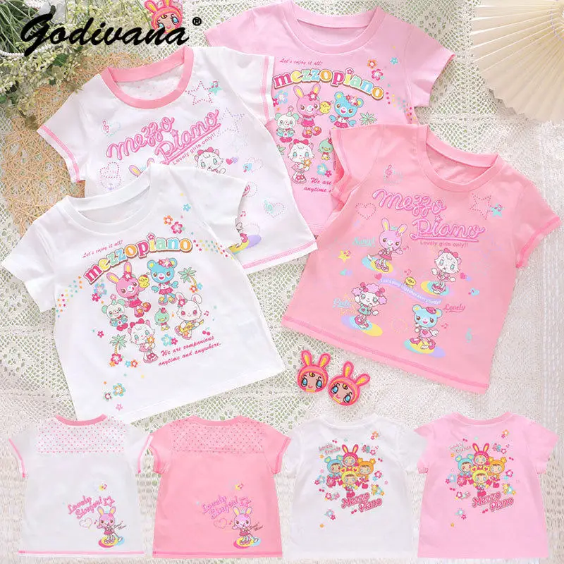 Sweet and Cute Girls Princess Bunny Concert Print Short Sleeve T-shirt 2026 Summer New Kids Cartoon Crew Neck Soft Loose Top
Sweet and Cute Girls Princess Bunny Concert Print Short Sleeve T-shirt 2026 Summer New Kids Cartoon Crew Neck Soft Loose Top