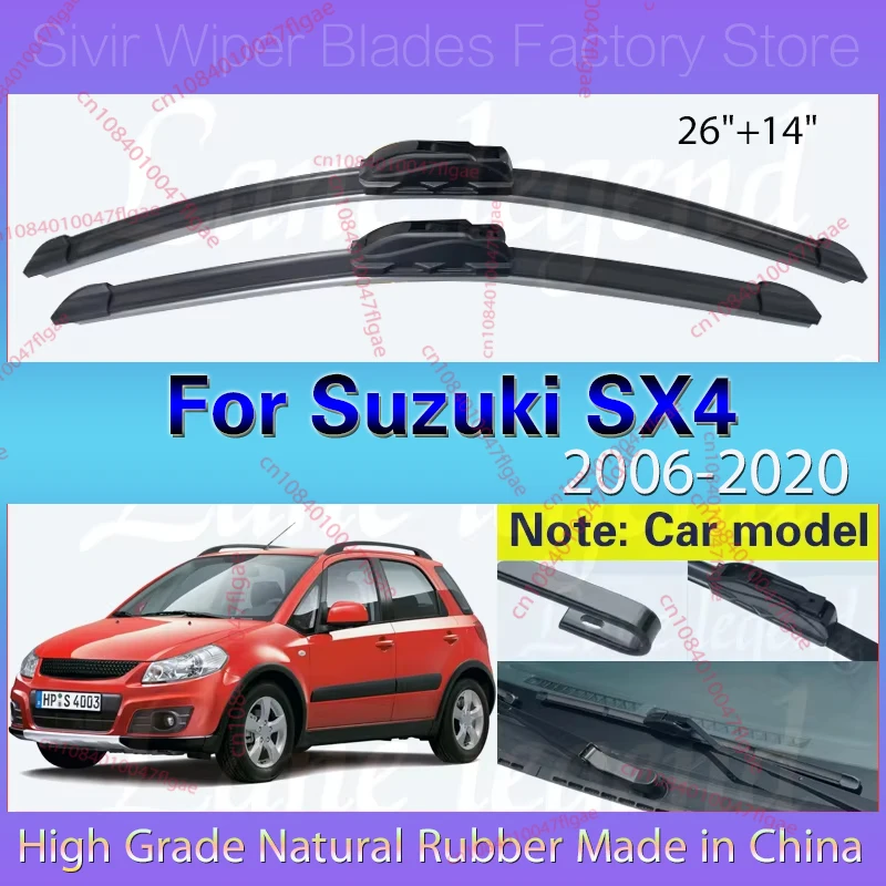 Car Wiper Blade For Suzuki SX4 2006 - 2020 Windshield Rubber Refill Front Window Car Rain Brush 26"+14" LHD Auto Accessories
Car Wiper Blade For Suzuki SX4 2006 - 2020 Windshield Rubber Refill Front Window Car Rain Brush 26"+14" LHD Auto Accessories