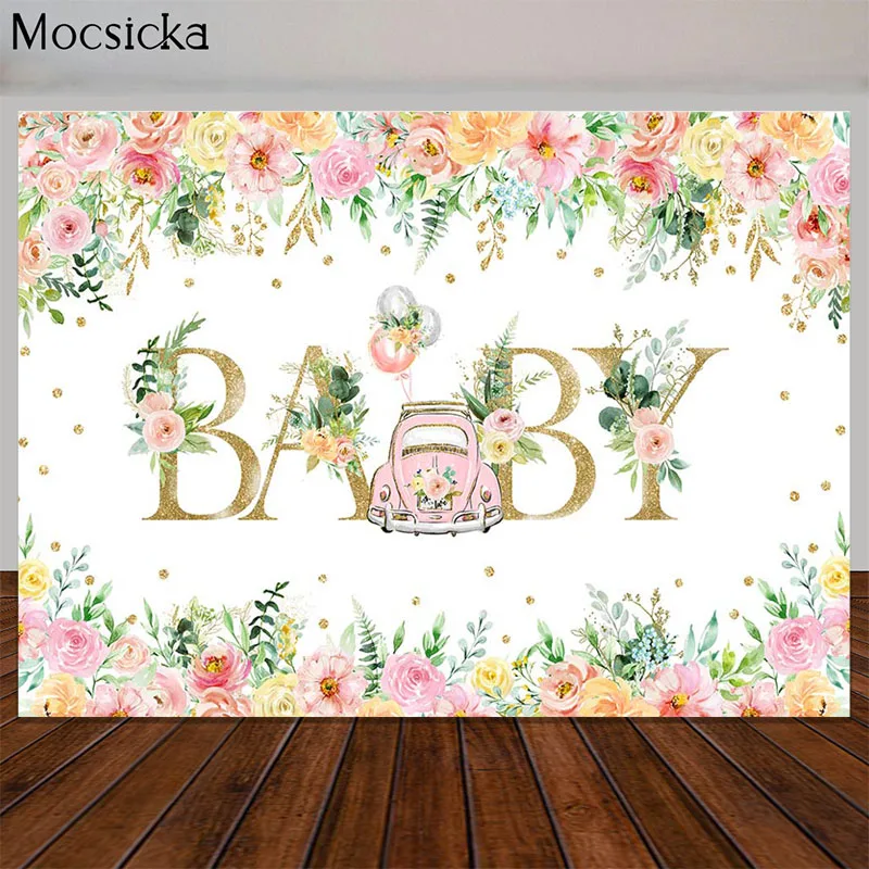 Baby Shower Backdrop For Photography Pink Flowers Girl Birthday Decoration Photography Background Gold Dot Balloons Photo Props
Baby Shower Backdrop For Photography Pink Flowers Girl Birthday Decoration Photography Background Gold Dot Balloons Photo Props