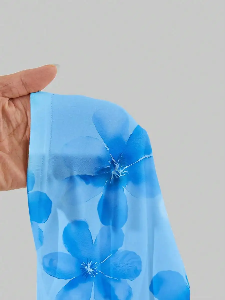 Blue Floral Print Chiffon Scarf For Women Summer Vacation Casual Accessory
Blue Floral Print Chiffon Scarf For Women Summer Vacation Casual Accessory