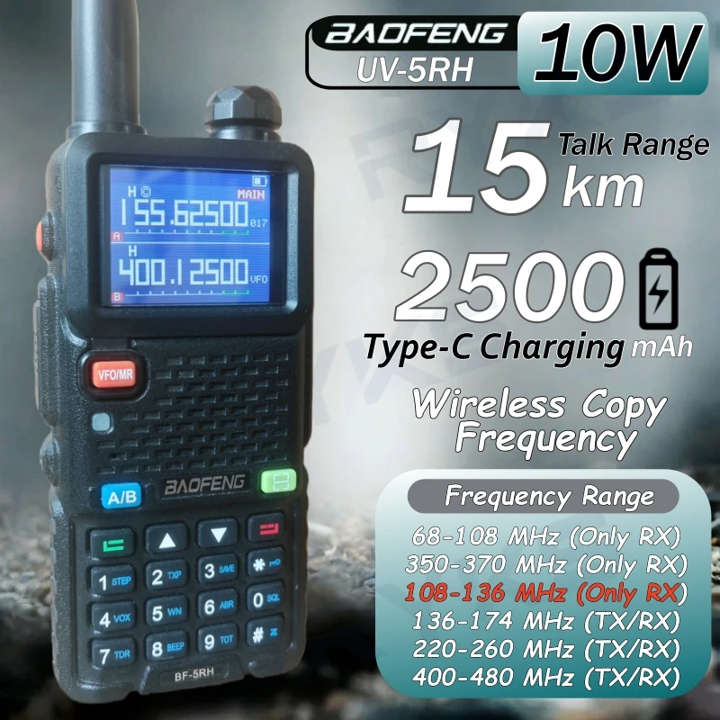 Радио Baofeng 12 Вт Air Band Uv-5Rm Uv-5Rh Беспроводная частота копирования Noaa Радио связи дальнего действия для кемпинга Двустороннее радио
Радио Baofeng 12 Вт Air Band Uv-5Rm Uv-5Rh Беспроводная частота копирования Noaa Радио связи дальнего действия для кемпинга Двустороннее радио