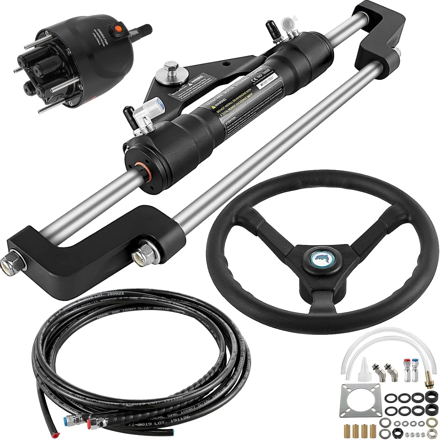 Hydraulic Steering Kit 300HP, Hydraulic Boat Steering Kit Helm Pump
Hydraulic Steering Kit 300HP, Hydraulic Boat Steering Kit Helm Pump