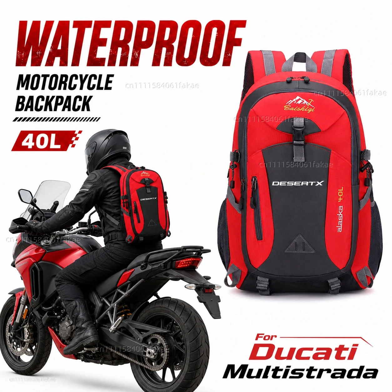 For Ducati Desert-X DesertX 2026 2025 2024 2023 2022 Motorcycle Backpack 40L Waterproof Travel Backpack Outdoor Hiking Camping
For Ducati Desert-X DesertX 2026 2025 2024 2023 2022 Motorcycle Backpack 40L Waterproof Travel Backpack Outdoor Hiking Camping