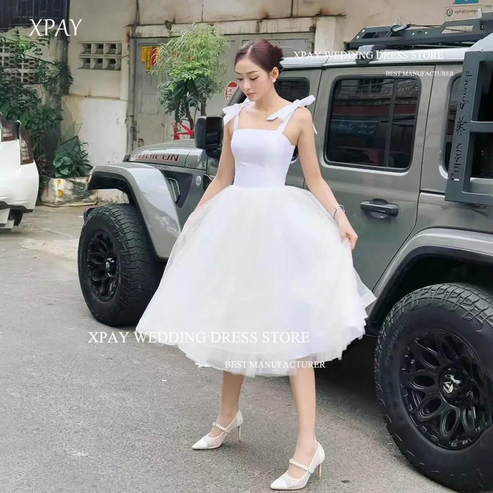 XPAY Spaghetti Strap Tulle A-line Korea Wedding Dresses Photo Shoot Knee-Length Simple Princess Bridal Gowns Corset Back Customi
XPAY Spaghetti Strap Tulle A-line Korea Wedding Dresses Photo Shoot Knee-Length Simple Princess Bridal Gowns Corset Back Customi