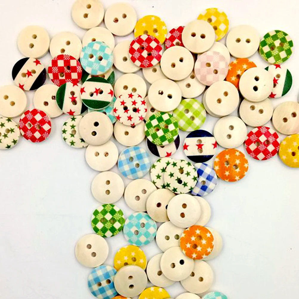 100Pcs Wood Star Buttons Durable 15mm Multicolor 2 Holes Practical for Sewing Knitting Scrapbook Round Buttons
100Pcs Wood Star Buttons Durable 15mm Multicolor 2 Holes Practical for Sewing Knitting Scrapbook Round Buttons