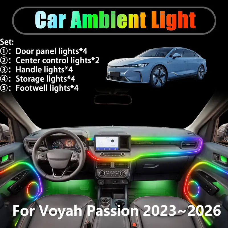 For Voyah Passion 2023~2026 Zhuiguang EV 2/18 in 1 Car ambient lighting Led trunk interior led lights USB RGB Ensemble Streamer
For Voyah Passion 2023~2026 Zhuiguang EV 2/18 in 1 Car ambient lighting Led trunk interior led lights USB RGB Ensemble Streamer