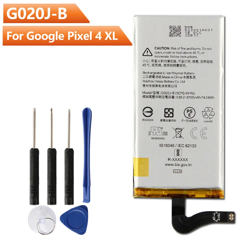 Сменный аккумулятор G020J-B для Google Pixel 4 XL Pixel4 XL, аккумуляторная батарея 3700 мАч
Сменный аккумулятор G020J-B для Google Pixel 4 XL Pixel4 XL, аккумуляторная батарея 3700 мАч