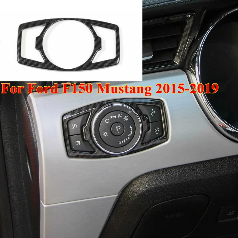 1PCS Carbon Fiber Headlight Switch Trim Decor Cover for Ford F150 Mustang 2015-2019 Car Styling Accessories
1PCS Carbon Fiber Headlight Switch Trim Decor Cover for Ford F150 Mustang 2015-2019 Car Styling Accessories