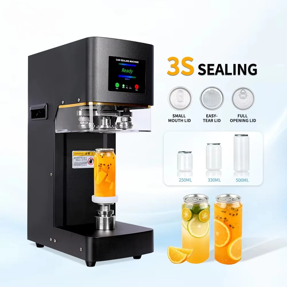 Automatic Non Rotating Can Sealing Machine Type Commercial Can Sealing Machine Sealing Aluminum Lids of Beverage Pet Cans
Automatic Non Rotating Can Sealing Machine Type Commercial Can Sealing Machine Sealing Aluminum Lids of Beverage Pet Cans