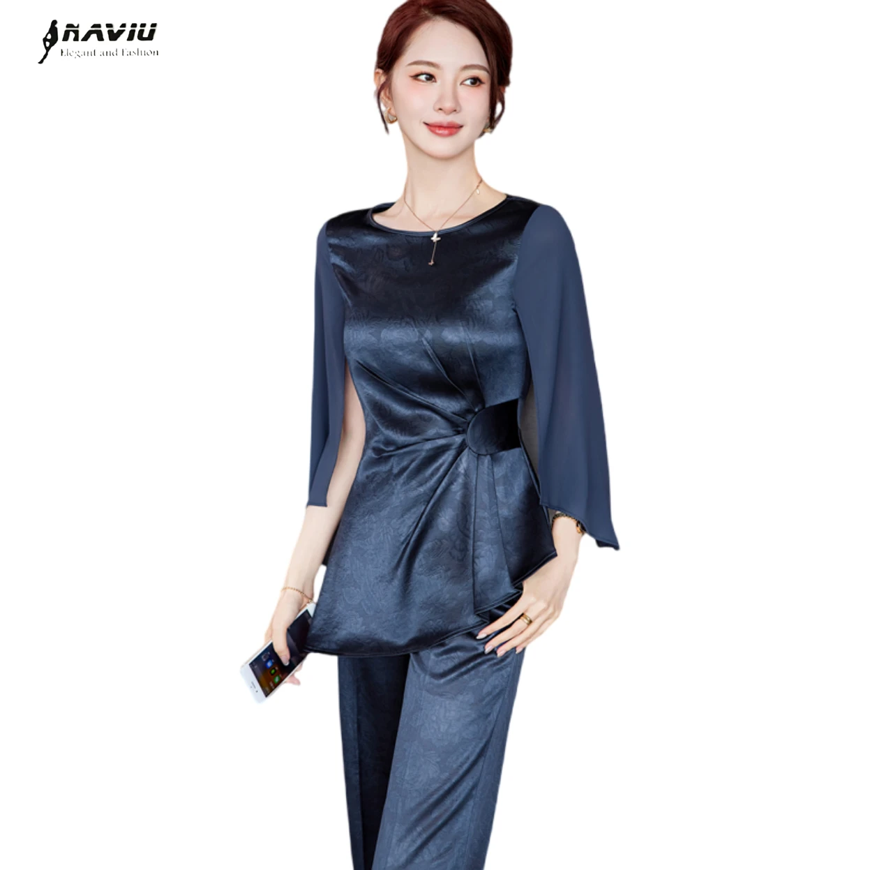 NAVIU Elegant Pant Suit for Women Fashion Office Solid Slim Pullover Half Sleeve Blazer And Trousers New Casual Work Wear
NAVIU Elegant Pant Suit for Women Fashion Office Solid Slim Pullover Half Sleeve Blazer And Trousers New Casual Work Wear