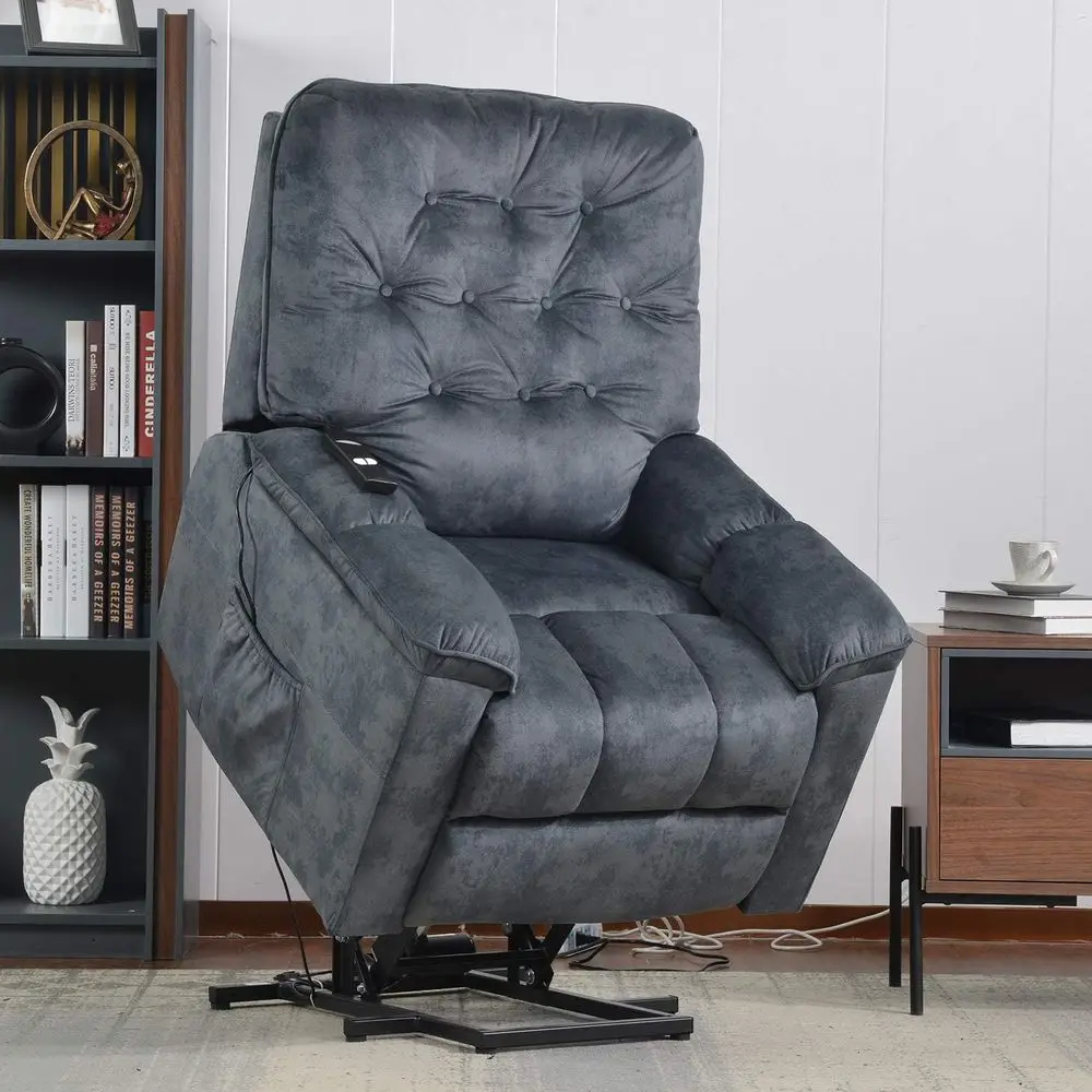 Heavy-Duty Gray Recliner Chair with Side Pocket, Suitable for Elderly or Living Room Use
Heavy-Duty Gray Recliner Chair with Side Pocket, Suitable for Elderly or Living Room Use