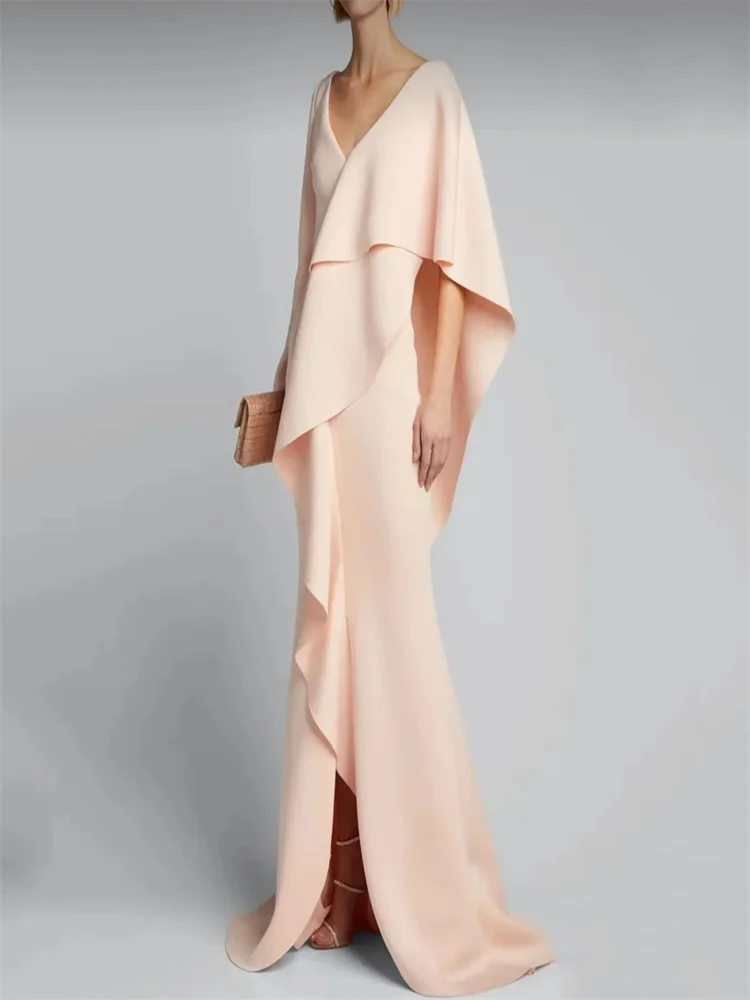 vestidos de novia V Neck Evening Dresses Mermaid Long Elegant Crepe Prom Party Dress Formal Occasion Dresses فساتين طويلة
vestidos de novia V Neck Evening Dresses Mermaid Long Elegant Crepe Prom Party Dress Formal Occasion Dresses فساتين طويلة