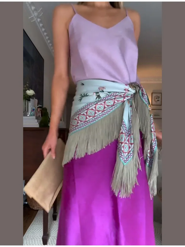 Vintage Women Scarf Chic Floral Fringes Scarf Hip Extender Shiny Lady Streetwear High Street Spring Summer 2026 New
Vintage Women Scarf Chic Floral Fringes Scarf Hip Extender Shiny Lady Streetwear High Street Spring Summer 2026 New