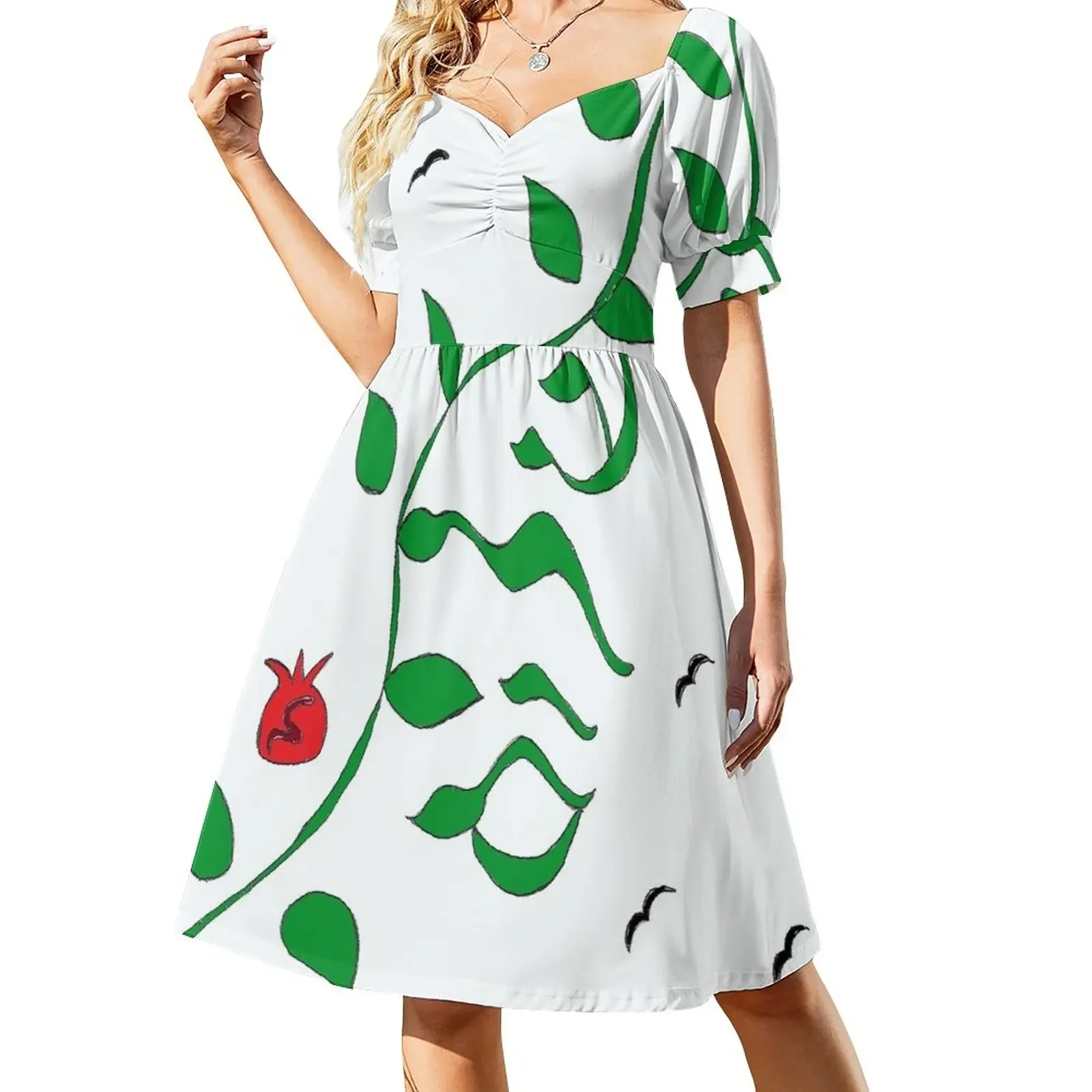 Leaves Short-Sleeved Dress Clothing summer dress daily luxury evening dress woman for wedding
Leaves Short-Sleeved Dress Clothing summer dress daily luxury evening dress woman for wedding