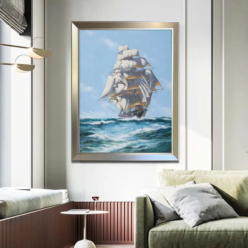 Hand-painted seascape oil painting on canvas sailboat painting modern home decorative painting for living room free shipping
Hand-painted seascape oil painting on canvas sailboat painting modern home decorative painting for living room free shipping