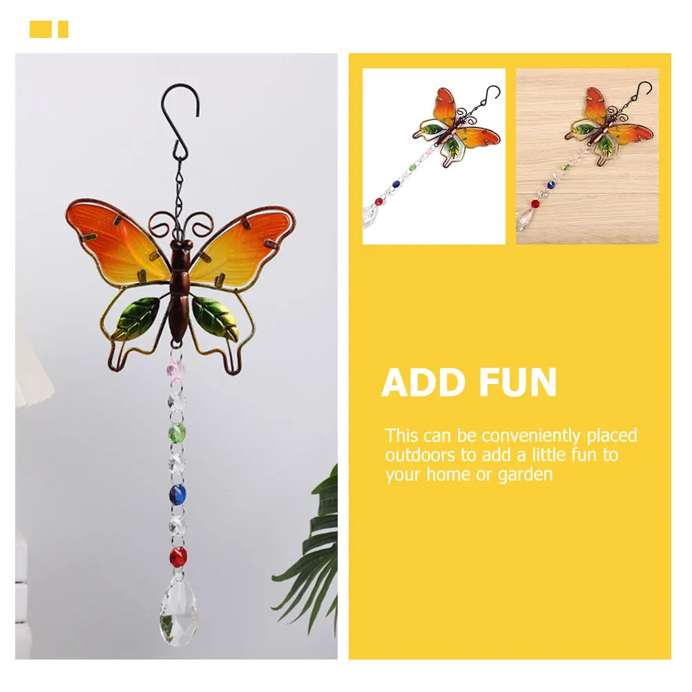 Crystal Butterfly Hanging Decor Durable Iron Material Bright Color Non Fading Yard Ornament Garden Adornment Home Decoration
Crystal Butterfly Hanging Decor Durable Iron Material Bright Color Non Fading Yard Ornament Garden Adornment Home Decoration