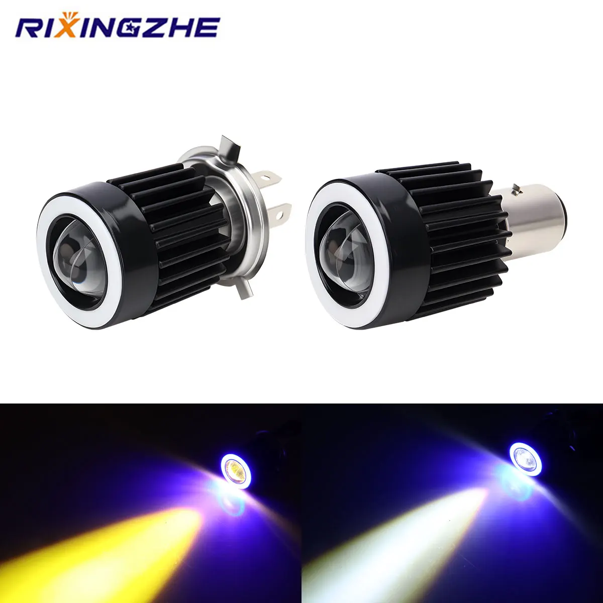 1PC BA20D H4 LED Bulbs Motorcycle Headlight 12-96V Day Running Light Angel Eye Aperture Dual Color Hi/Lo Beam 3570 Chip 6000LM
1PC BA20D H4 LED Bulbs Motorcycle Headlight 12-96V Day Running Light Angel Eye Aperture Dual Color Hi/Lo Beam 3570 Chip 6000LM