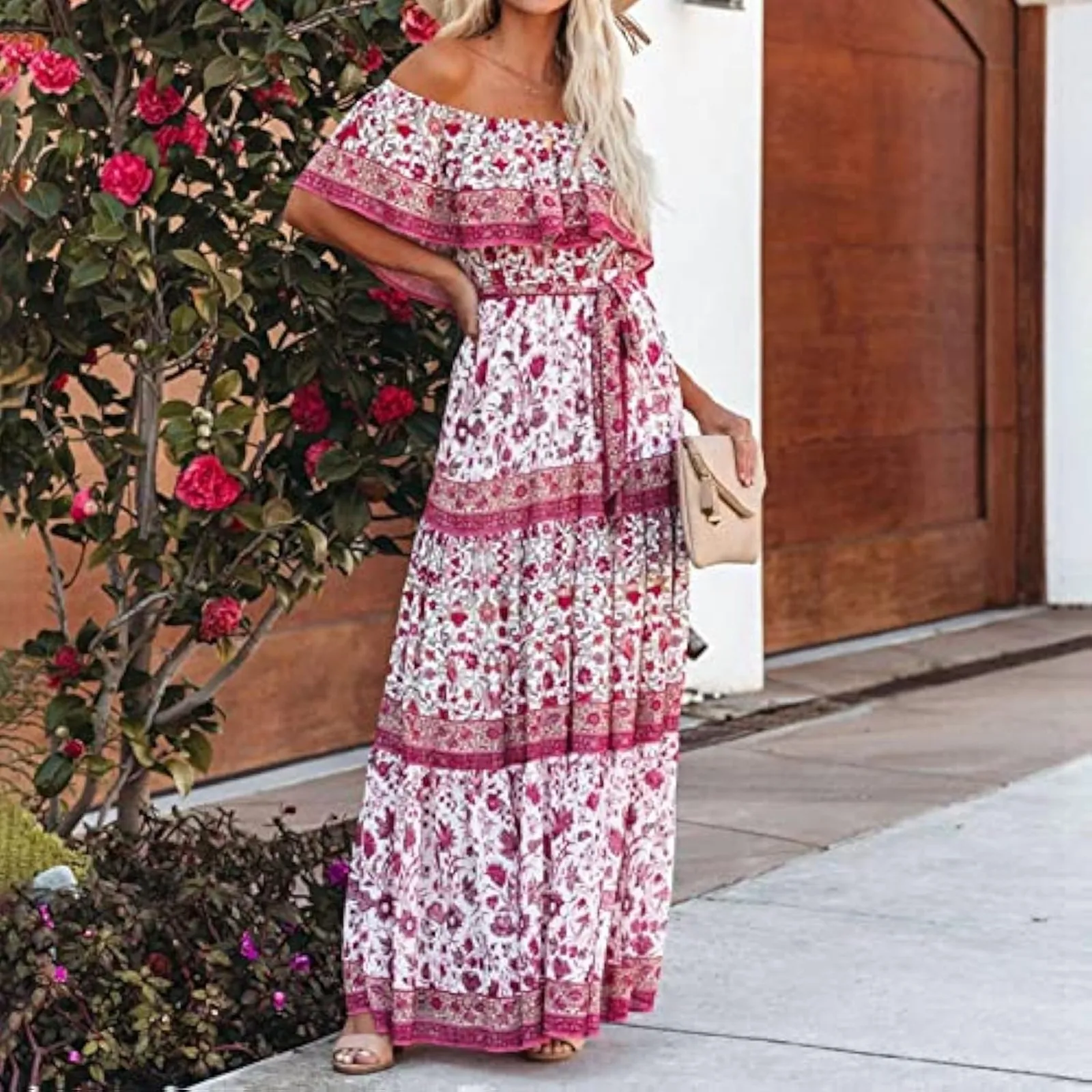 Mexican Dress for Women Off Shoulder Floral Print Maxi Dress Summer Sleeveless Casual Party Beach for Woman Party Dresses 2025
Mexican Dress for Women Off Shoulder Floral Print Maxi Dress Summer Sleeveless Casual Party Beach for Woman Party Dresses 2025