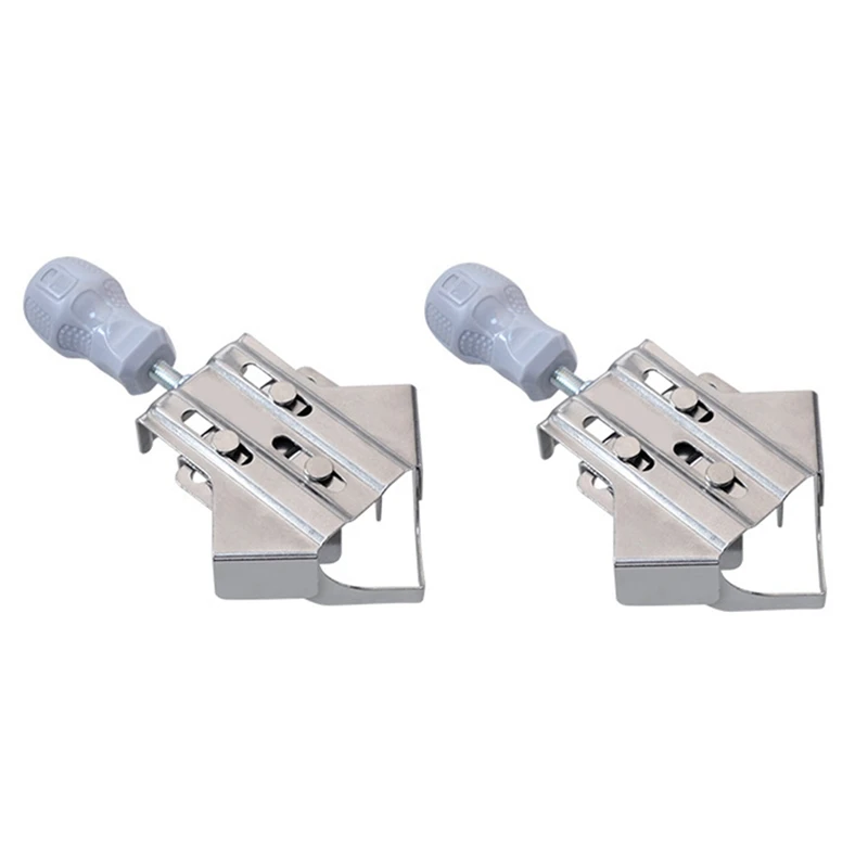 2Pcs Upgraded Stainless Steel Right Angle Clamp Woodworking Splicing Quick Clip 90 Degree Fixed Photo Frame Clip
2Pcs Upgraded Stainless Steel Right Angle Clamp Woodworking Splicing Quick Clip 90 Degree Fixed Photo Frame Clip