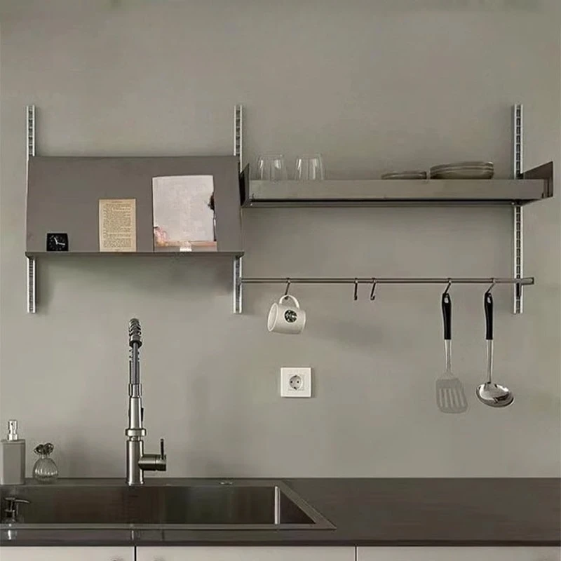 Cloud life kitchen stainless steel storage rack hanging rod track wall suspended shelf storage rack can
Cloud life kitchen stainless steel storage rack hanging rod track wall suspended shelf storage rack can