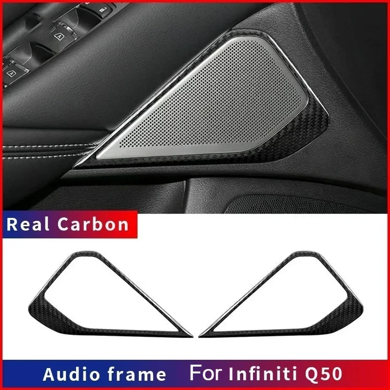 For Infiniti Q50 Real Dry Carbon Fiber 2018+ Interior Black Audio Cover Trim Frame Decoration Modification Accessories
For Infiniti Q50 Real Dry Carbon Fiber 2018+ Interior Black Audio Cover Trim Frame Decoration Modification Accessories