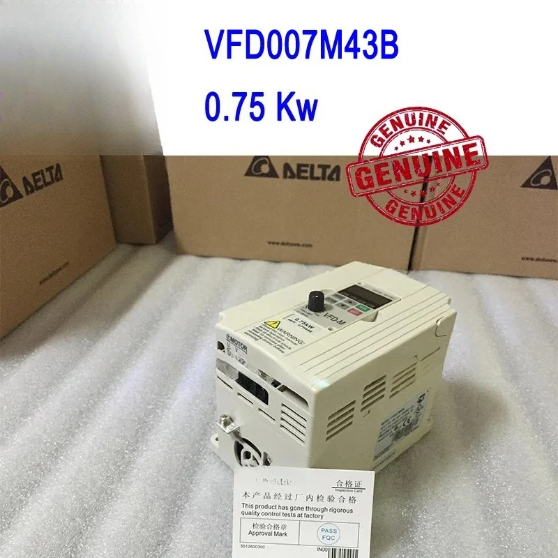750w Frequency Inverter Genuine VFD007M43B 3 Phase 380V to 460V Rated Currrent 3A 100% New Products from Authorized Agent
750w Frequency Inverter Genuine VFD007M43B 3 Phase 380V to 460V Rated Currrent 3A 100% New Products from Authorized Agent