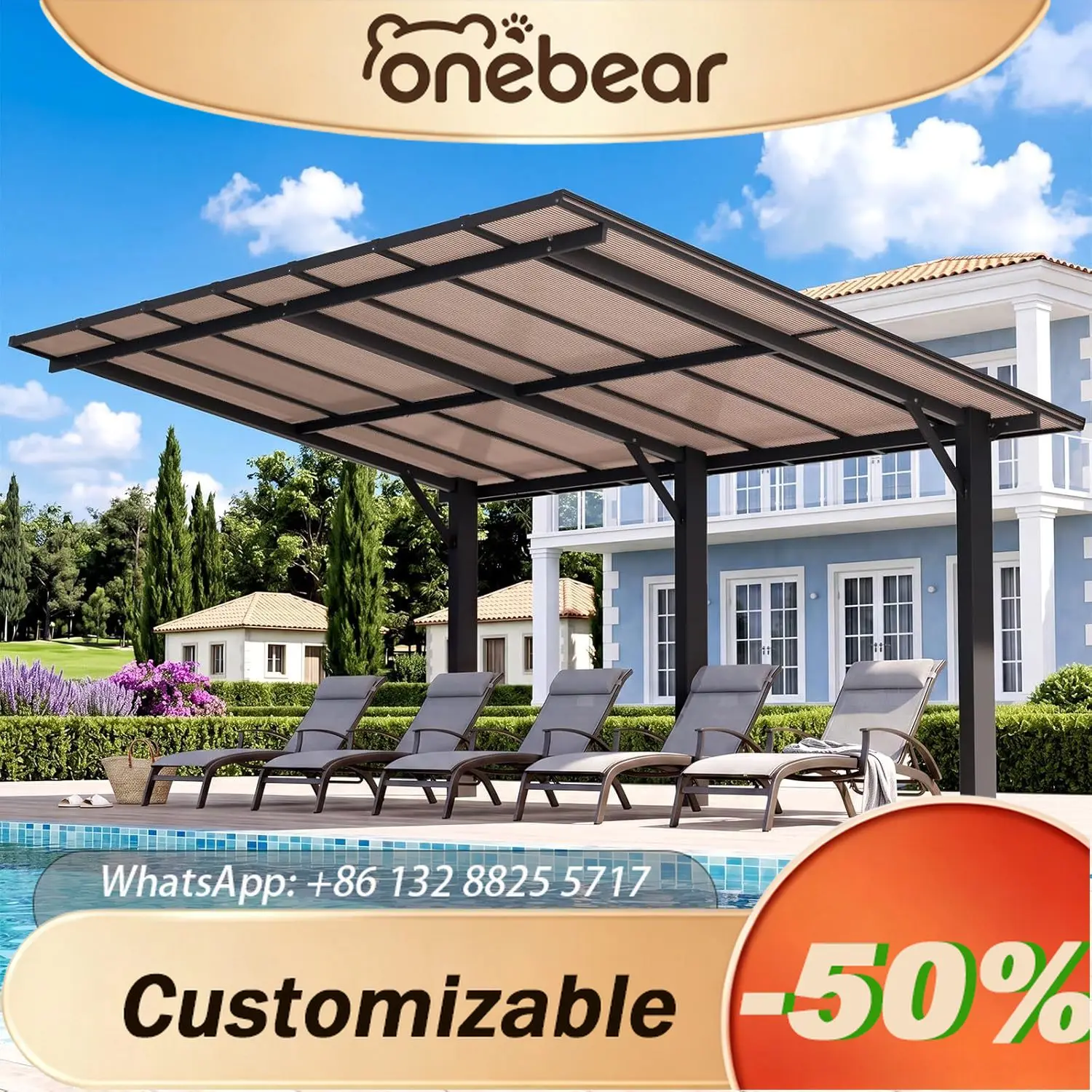 Any Size Custom Rustproof Durable Aluminum Patio Pergola Freestanding & Wall Mount Dual Install Four Season Outdoor Canopy
Any Size Custom Rustproof Durable Aluminum Patio Pergola Freestanding & Wall Mount Dual Install Four Season Outdoor Canopy
