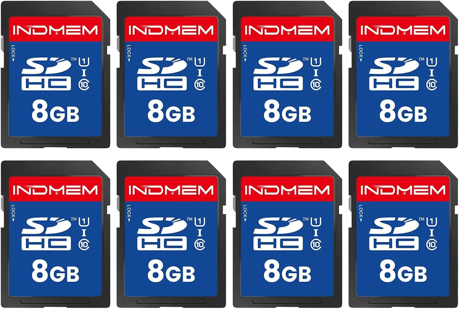 8GB SD Card 8 Pack Class 10 MLC Flash Memory for Camera, Reliable Storage
8GB SD Card 8 Pack Class 10 MLC Flash Memory for Camera, Reliable Storage