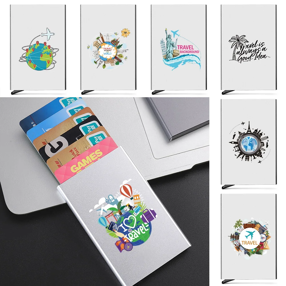 Men Id Bank Credit Rfid Card Holder New Travel Pattern Double Blocking Wallet Security Aluminum Box Metal Purse Card Holder Case
Men Id Bank Credit Rfid Card Holder New Travel Pattern Double Blocking Wallet Security Aluminum Box Metal Purse Card Holder Case