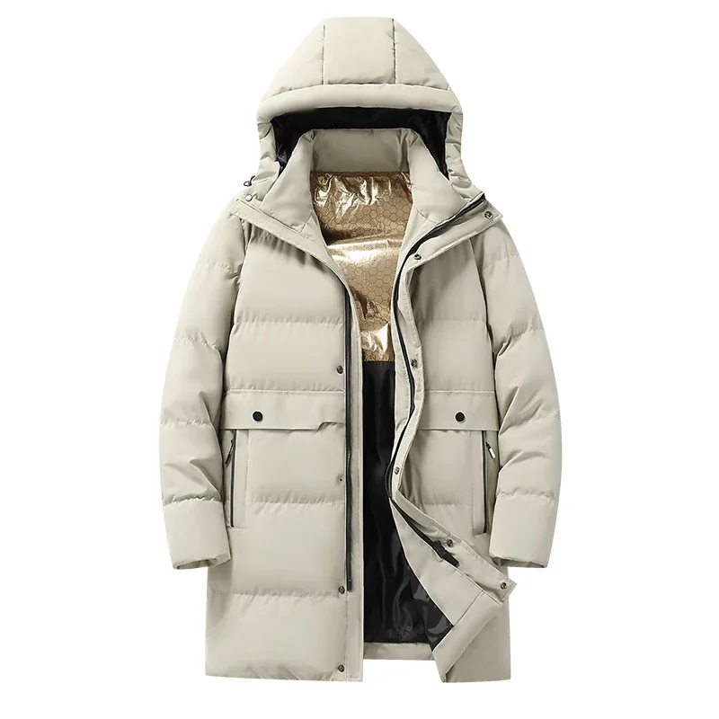 Men Hooded Long Down Jackets Casual Overcoats Thermal Fleece Lined Thick Knee Length Mens Casual Parka Jacket Warm Outwear 2502
Men Hooded Long Down Jackets Casual Overcoats Thermal Fleece Lined Thick Knee Length Mens Casual Parka Jacket Warm Outwear 2502