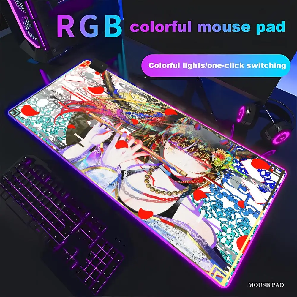 HYBXAXC Gaming Non-Slip Rubber Office Desk Mat Japanese Style Anime Girl Art RGB Gaming Mouse Pad HD Gamer Large LED Light XXL
HYBXAXC Gaming Non-Slip Rubber Office Desk Mat Japanese Style Anime Girl Art RGB Gaming Mouse Pad HD Gamer Large LED Light XXL