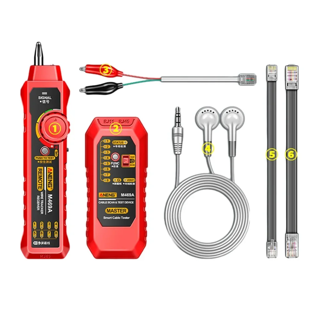 ANENG Network Line Trackers M469A Network Analyzer RJ11 Phone Line Network Line Detector Trackers Measurement Cable Tool
ANENG Network Line Trackers M469A Network Analyzer RJ11 Phone Line Network Line Detector Trackers Measurement Cable Tool