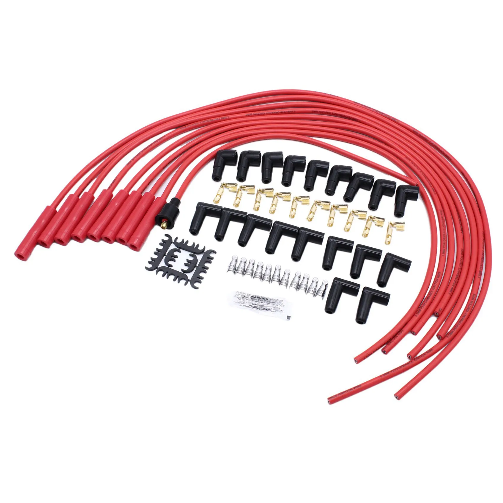 A48M-Professional 4041R Spark Plug Wire Set 8mm Super Stock Copper Spiral Core Universal Wire Set Red
A48M-Professional 4041R Spark Plug Wire Set 8mm Super Stock Copper Spiral Core Universal Wire Set Red